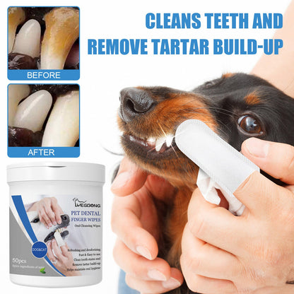 Pet Dental Finger Wipes